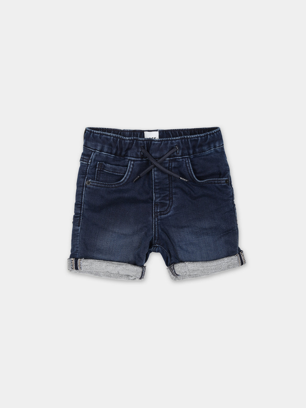 Denim shorts for baby boy with logo